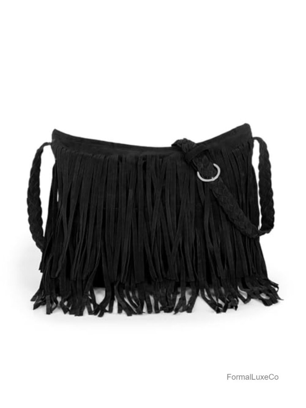 Women's Fringe Crossbody Hobo Bag Suede Shoulder Purse Travel Tassel
